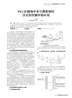 PLC在劇場中央空調(diào)系統(tǒng)時序啟?？刂浦械膽?yīng)用