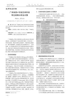 广州地铁4号线空调系统常见故障分析及对策