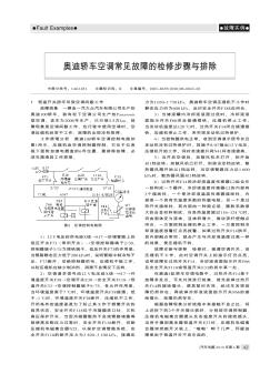 奥迪轿车空调常见故障的检修步骤与排除