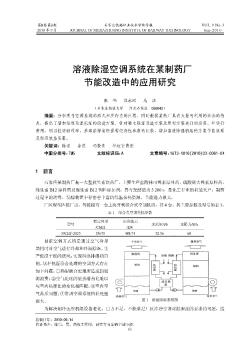 溶液除湿空调系统在某制药厂节能改造中的应用研究