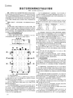 宴會廳空調(diào)控制策略及節(jié)能運行管理