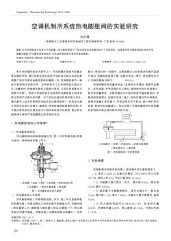 空调机制冷系统热电膨胀阀的实验研究