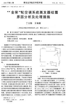 &quot;金荣&quot;轮空调系统蒸发器结霜原因分析及处理措施