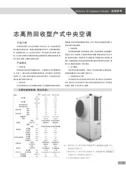 志高熱回收型戶式中央空調(diào)