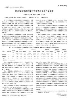 贵州省公共场所集中空调通风系统污染调查