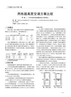 兩棟超高層空調方案比較