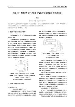 SD-508型摇板式压缩机空调系统故障诊断与排除