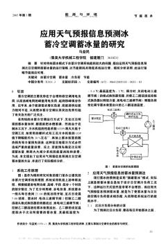 应用天气预报信息预测冰蓄冷空调蓄冰量的研究