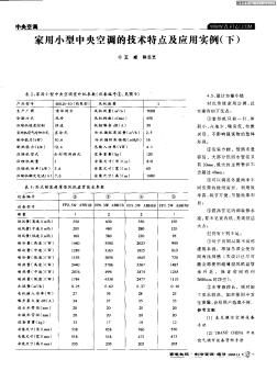 家用小型中央空调的技术特点及应用实例(下)