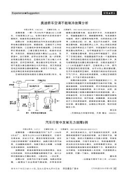 奥迪轿车空调不能制冷故障分析