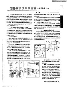 雅靜牌戶式中央空調(diào)控制原理分析