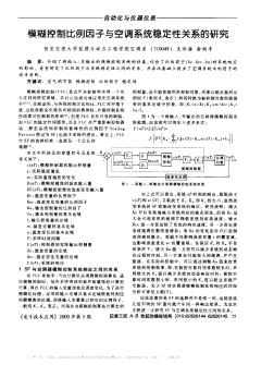 模糊控制比例因子与空调系统稳定性关系的研究