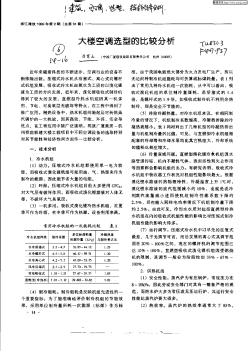 大楼空调选型的比较分析