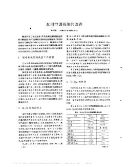 车用空调系统的改进