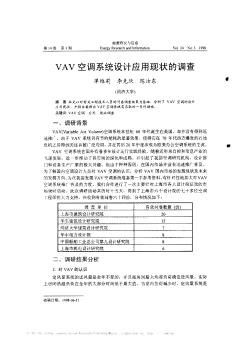 VAV空调系统设计应用现状的调查