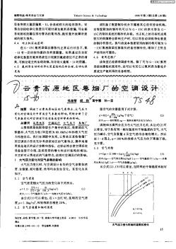 云贵高原地区卷烟厂的空调设计