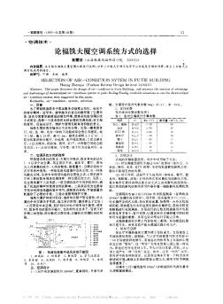 論福鐵大廈空調(diào)系統(tǒng)方式的選擇