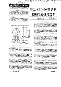 春兰KFD—70空调器控制电路原理分析