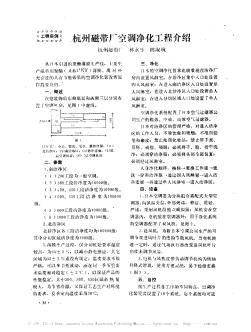杭州磁带厂空调净化工程介绍