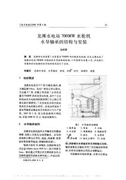 龍灘水電站700MW水輪機(jī)水導(dǎo)軸承的結(jié)構(gòu)與安裝