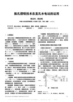 振孔擺噴技術在直孔水電站的運用