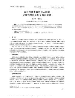 崇州市某水电站引水隧洞砼腐蚀原因分析及防治建议