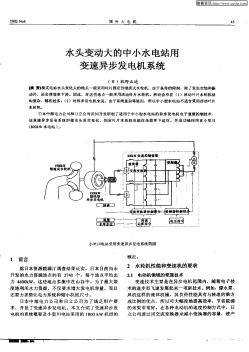 水头变动大的中小水电站用变速异步发电机系统