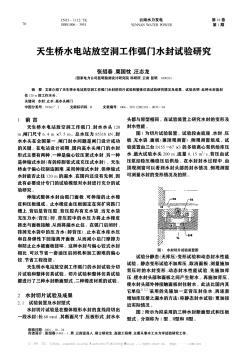 天生桥水电站放空洞工作弧门水封试验研究