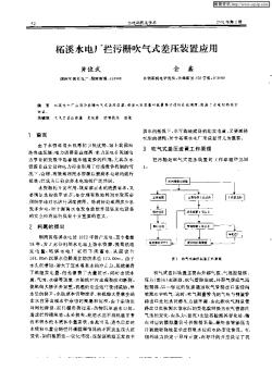 柘溪水电厂拦污栅吹气工差压装置应用