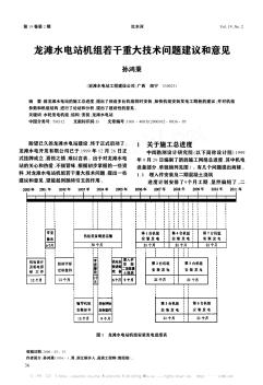 龙滩水电站机组若干重大技术问题建议和意见