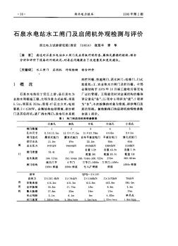 石泉水电站水工闸门及启闭机外观检测与评价