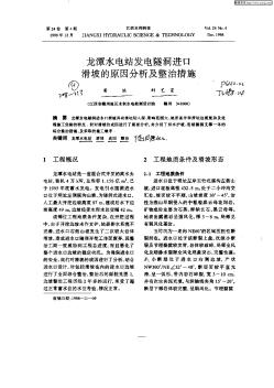 龙潭水电站发电隧洞进口滑坡的原因分析及整治措施