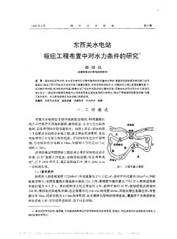 东西关水电站枢纽工程布置中对水力条件的研究