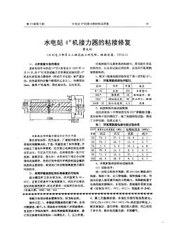 水电站4~#机接力器的粘接修复