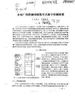 水电厂的控制功能集中式数字控制装置