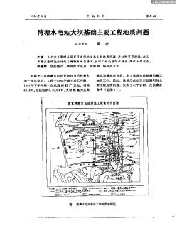 湾塘水电站大坝基础主要工程地质问题