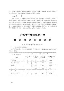 廣東省中型水電站開發(fā)技術(shù)經(jīng)濟(jì)問題討論