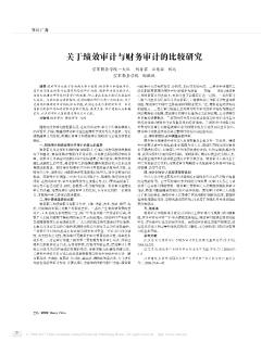 关于绩效审计与财务审计的比较研究