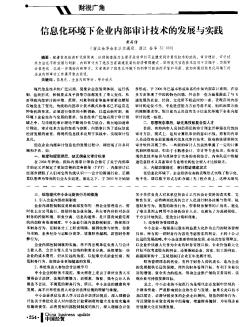 信息化环境下企业内部审计技术的发展与实践