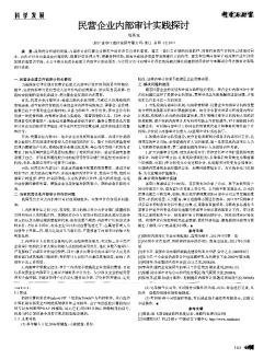 民营企业内部审计实践探讨