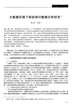 大数据环境下财政审计数据分析研究