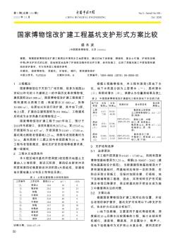 国家博物馆改扩建工程基坑支护形式方案比较