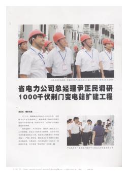 省电力公司总经理尹正民调研1000千伏荆门变电站扩建工程