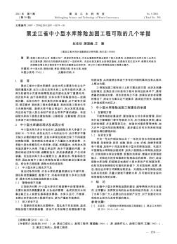 黑龍江省中小型水庫除險加固工程可取的幾個舉措