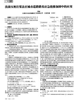 淺談壓密注漿法在城市道路路基應(yīng)急搶修加固中的應(yīng)用