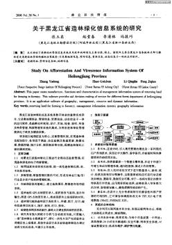 关于黑龙江省造林绿化信息系统的研究