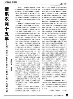 情系农网十五年——记广西容县电力有限公司农网工程工程师卓斌