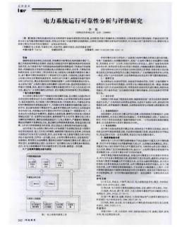 电力系统运行可靠性分析与评价研究