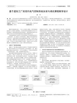 基于虛擬工廠的現(xiàn)代電氣控制系統(tǒng)安裝與調(diào)試課程教學(xué)設(shè)計(jì)