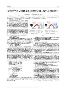 全熱空氣熱交換器在醫(yī)院凈化空調(diào)工程中應(yīng)用的研究